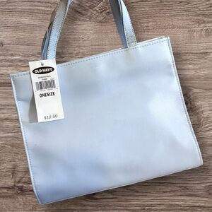 Vintage NEW Old Navy Powder Blue Leather Mini Bag Style 100103 Circa 2001
